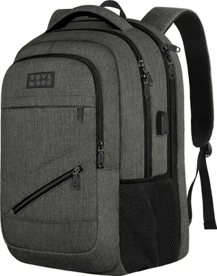 Produktbild von TRVLMORE 36L Rucksack - Rucksack mit 17 Zoll Laptopfach - Schulrucksack - Spritzwassergeschützt - Herren und Damen - Jungen und Mädchen - Graugrün
