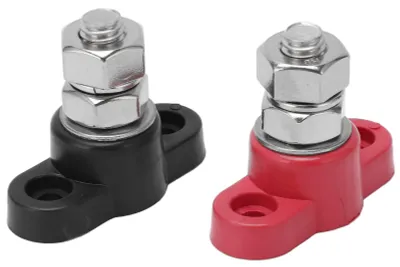 Stromverteilerblock-Set, DC 48V, schwarz/rot, für Auto, Boot