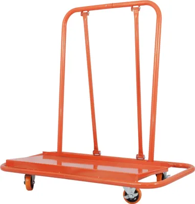 Zdjęcie produktu dla Wózek do transportu płyt – wózek do transportu płyt gipsowo-kartonowych – nośność 1000 kg – z kółkami – solidna konstrukcja – rozmiar L – czerwony