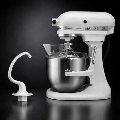 Produktbild von Knethaken kompatibel mit KitchenAid Heavy Duty/Professional 5KPM50, 5K5A2DH – Teighaken für Küchenmaschinen mit Schüsselheber