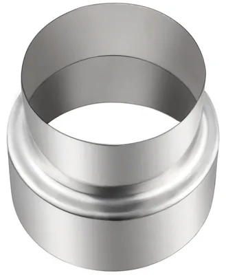 Obrázek produktu pro Redukce pro komínové potrubí, 80 mm na 60 mm, nerezová ocel. Přechodka