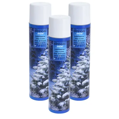 Produktbild von 3 x Schneespray mit jeweils 300 ml zum Dekorieren- Dekospray - Dekoschnee - Kunstschnee