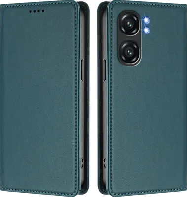 Immagine prodotto di Custodia in pelle per Oukitel C58 / C58 Pro, custodia magnetica in Finto cuoio con supporto Verde