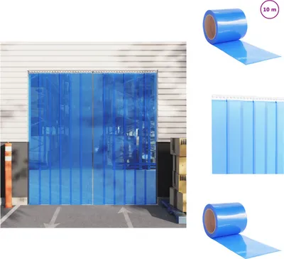 Produktbild von vidaXL Türvorhang Blau 200x1,6 mm 10 m PVC -  Vorhänge & Gardinen