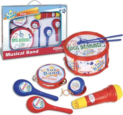 Produktbild von Bontempi Musikset Spielzeug Band rot - Instrumentenset fr Kinder