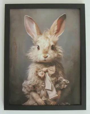 Imagen del producto de Imagen de un conejo de Pascua, 43 x 33 cm, enmarcada en , diseño 1