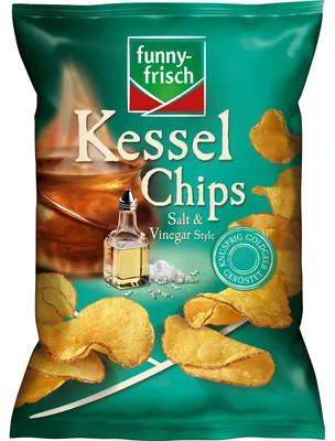 Immagine prodotto di frisch Kettle Chipse Aceto senza glutine vegan 120g