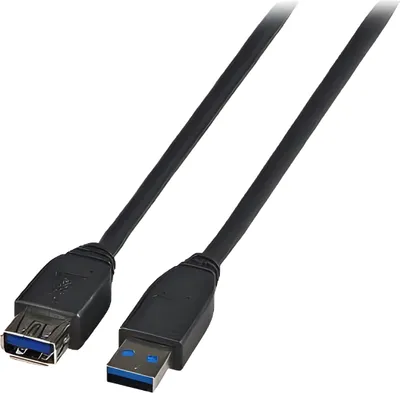 Produktbild von EFB USB3.0 Verlängerungskabel A-A,St-Bu,3,0m,schwarz,Premium