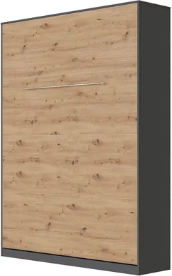 Produktbild von SMARTBett Schrankbett Standard  Anthrazit/Wildeiche 140 Vertikal