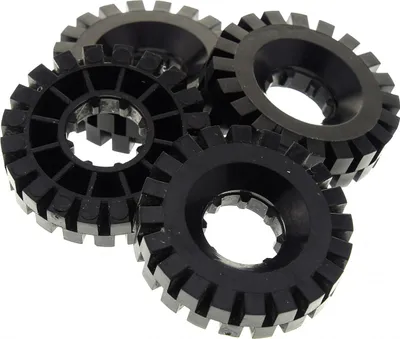 Obrázek produktu pro 4x Lego Technic kola 17x43 černé pneumatiky Blacktron auto 9735 9786 4523564 3634