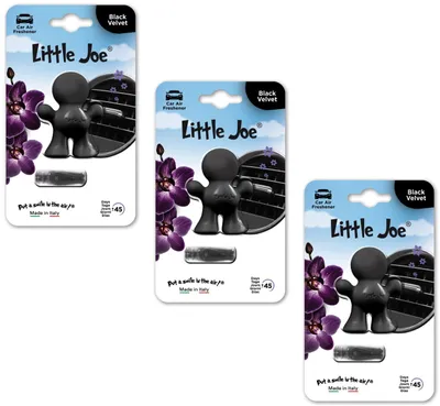 Produktbild von 3er Pack Little Joe Lufterfrischer fürs Auto zur Montage an jedem Lüftungsgitter +/-45 Tage Frische im Auto (Velvet/Schwarz)