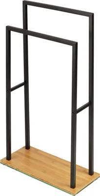 Produktbild von WENKO Stand Handtuch Ständer Badetuch Halter Freistehend Stange BAMBUSA Bad WC