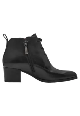 Produktbild von Tamaris Damen Stiefelette Leder Blockabsatz Schnürung 1-25131-43, Größe:39 EU, Farbe:Schwarz