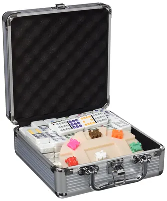 Zdjęcie produktu dla Gra "Domino Mexican Train" w metalowym etui, zestaw 12 sztuk
