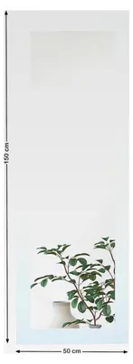 Produktbild von Wandspiegel Dekorativ Garderobenspiegel Ganzkörperspiegel 150x50 cm weiß