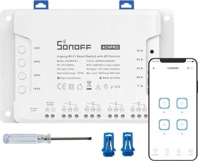 Produktbild von Sonoff 4CH Pro R3 4-Kanal-WLAN + HF-Schalter 433 MHz