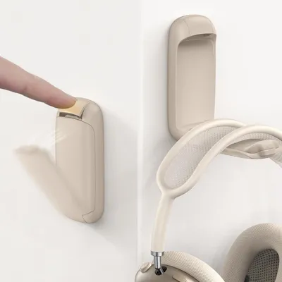 Produktbild von Kopfhörerhalter Schreibtisch Headsethalter - Selbstklebend - Faltbar - Schwarz - Für Gaming-Headset und AirPods Max