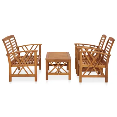 Immagine prodotto di vidaXL Set salotto da giardino 4 pezzi in legno massiccio di acacia