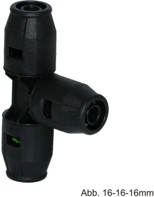 Produktbild von Geberit GE PushFit T-Stück, PVDF, reduziert, 90 Grad, d25x25x20 mm, 1 Stk.