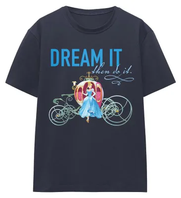 Image de Cinderella - T-shirt pour femme « Dream It, Then Do It » TV34667 (L) (bleu marine)