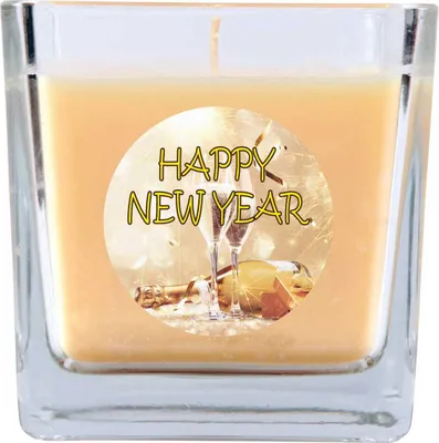 Zdjęcie produktu dla Świeca zapachowa HS Candle "New Year" w słoiku - wiele motywów do wyboru, świeca zapachowa jako idealna dekoracja noworoczna