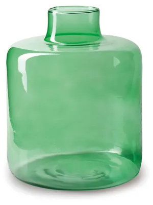 Produktbild von Jodeco Blumenvase William - grunes Glas - D19 x H23 cm