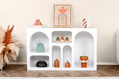 Obrázek produktu pro Skye Decor, Liva 120 - bílá, skříňky do obývacího pokoje, bílá, 120 x 74 x 37 cm