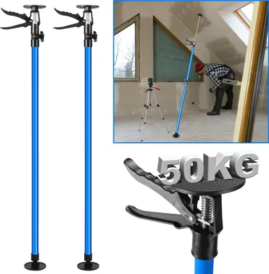 Produktbild von 2x Einhandstütze Deckenstütze Montagestütze Teleskopstütze 115 – 290 cm Stahl Schnellspann-Stütze