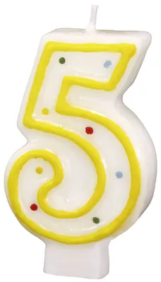Image de Bougie d'anniversaire chiffre 5 RIETHMÜLLER 550285