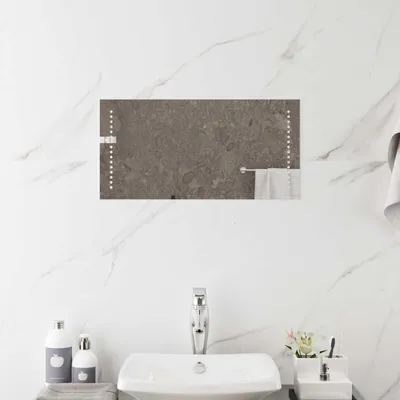 Zdjęcie produktu dla Lustro łazienkowe LED przezroczysty 60 x 30 cm szkło hartowane