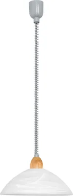 Produktbild von EGLO Pendelleuchte Lord 2, 1 flammige Hängelampe höhenverstellbar, Pendellampe klassisch, Wohnzimmerlampe hängend, Kunststoff und Holz, E27