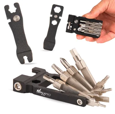 Produktbild von Fahrradwerkzeug Fahrrad-Multitool Reparaturset - 20-in-1 - Kettenpeitsche - Reifenheber - 117,5 g