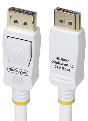 Zdjęcie produktu dla StarTech.com DP12-CABLE-10FTW, 3 m, DisplayPort, DisplayPort, Męska, Męska, 4096 x 2160 px