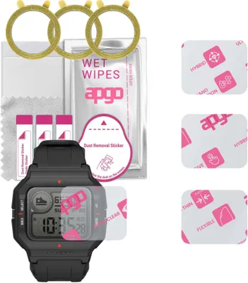 Produktbild von apgo 3 Stück Schutzglas, klar, kompatibel mit Amazfit Neo Smartwatch, Hybrid 8H, Ersatz für Hartglas, Displayschutzglas, Bildschirmschutz, Displayschutz, kratzfest