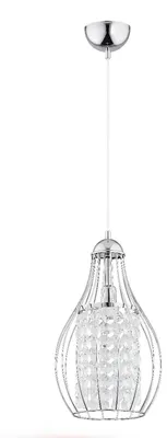 Productafbeelding van Hanglamp PIRO, chroom, 1xE14x10W, metaal, afmetingen: 90x21x21cm, IP20, merk: Alfa