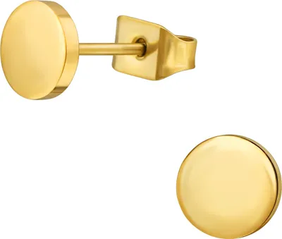 Produktbild von Titan Ohrringe Ohrstecker mit Kreis 4-8mm goldfarben Größe - 6 mm