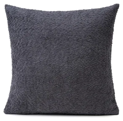 Produktbild von Kissenhülle - 40 x 40 cm - Anthrazit - mit Reißverschluss - Boucleoptik