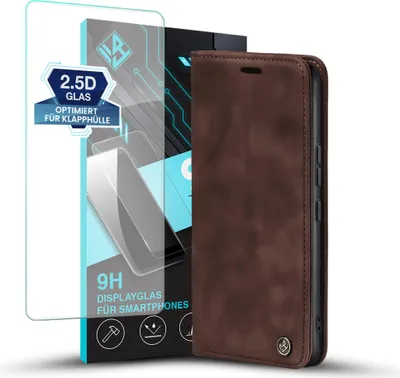 A product shot of a phone case and screen protector.
