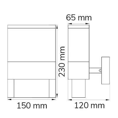 Produktbild von WOFI Outdoor Line Diego1 Flg Wandleuchte