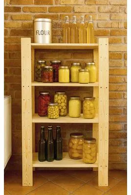 Produktbild von Buildify Holzregal 174x80x40 cm 4 Böden Tragkraft 300 kg