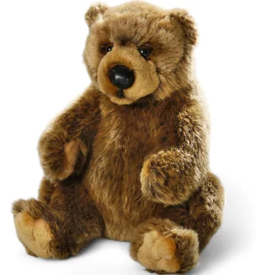 Produktbild von Carl Dick Braunbär, Grizzly-Bär sitzend ca. 24cm Plüschtier, Stofftier, Kuscheltier 3669