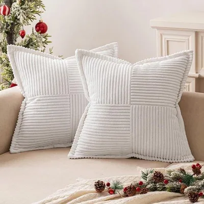 Produktbild von Kissenbezüge, Dekorationskissen – Weicher Kissenbezug-Set für Sofa und Schlafzimmer, 40 x 40 cm / 2 Stück