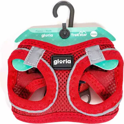 Productafbeelding van Hondentuig Gloria Trek Star, rood, maat XS, voor een borstomvang van 27-28 cm en 31-34,6 cm