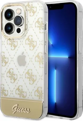 Zdjęcie produktu dla Guess Guhcp14Lhg4Mhg Iphone 14 Pro 6,1 Złoty/Gold Hardcase 4G Pattern Script