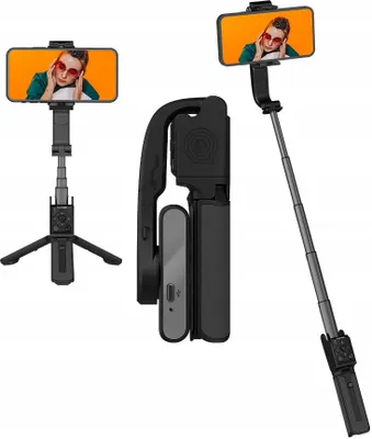 Zdjęcie produktu dla Hohem iSteady Q, Stabilizator aparatu w smartfonie, ABS, Poliwęglan (PC), Czarny, Uniwersalne, Silnik bezszczotkowy, 0 - 360°