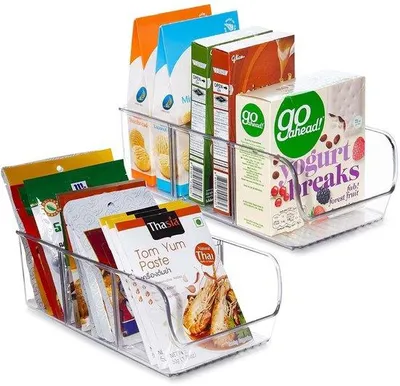 Zdjęcie produktu dla 3-komorowy organizer do lodówki na przekąski, torebki herbaty i słodycze