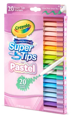 Immagine prodotto di Pennarelli Pastel Supertips, 20 colori lavabili per bambini