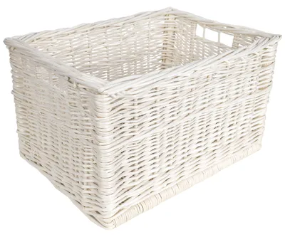 Imagen del producto de Caja de almacenamiento de mimbre blanco Creative Home, 40 x 30 x 24 cm (+/- 2 cm)