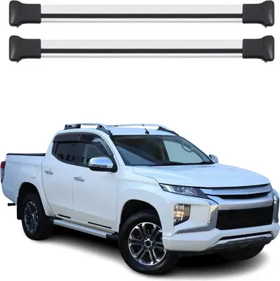Image de Barres de toit transversales pour Mitsubishi L200 2015-2019 L2 Aluminium Gris