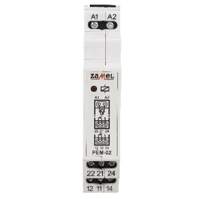 Image de Relais électromagnétique 12V AC/DC 2x8A, PEM-02/012, exta Zamel